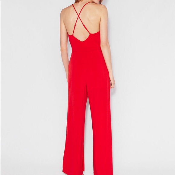 ❤️Express Open Leg Red Jumpsuit ❤️ - Picture 6 of 8